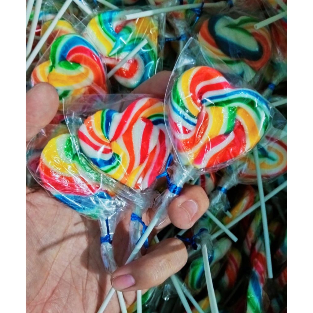 

[20pcs love]TERMURAH±4,5cm permen Loly/lolipop permen lebaran