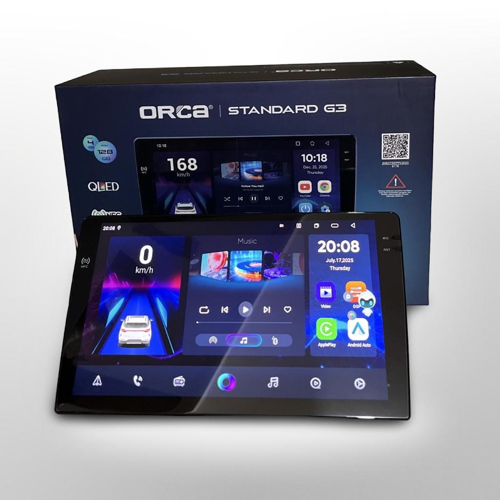 Head Unit Android Orca Standard Series RAM 4GB/128GB NFC 9 inch G3