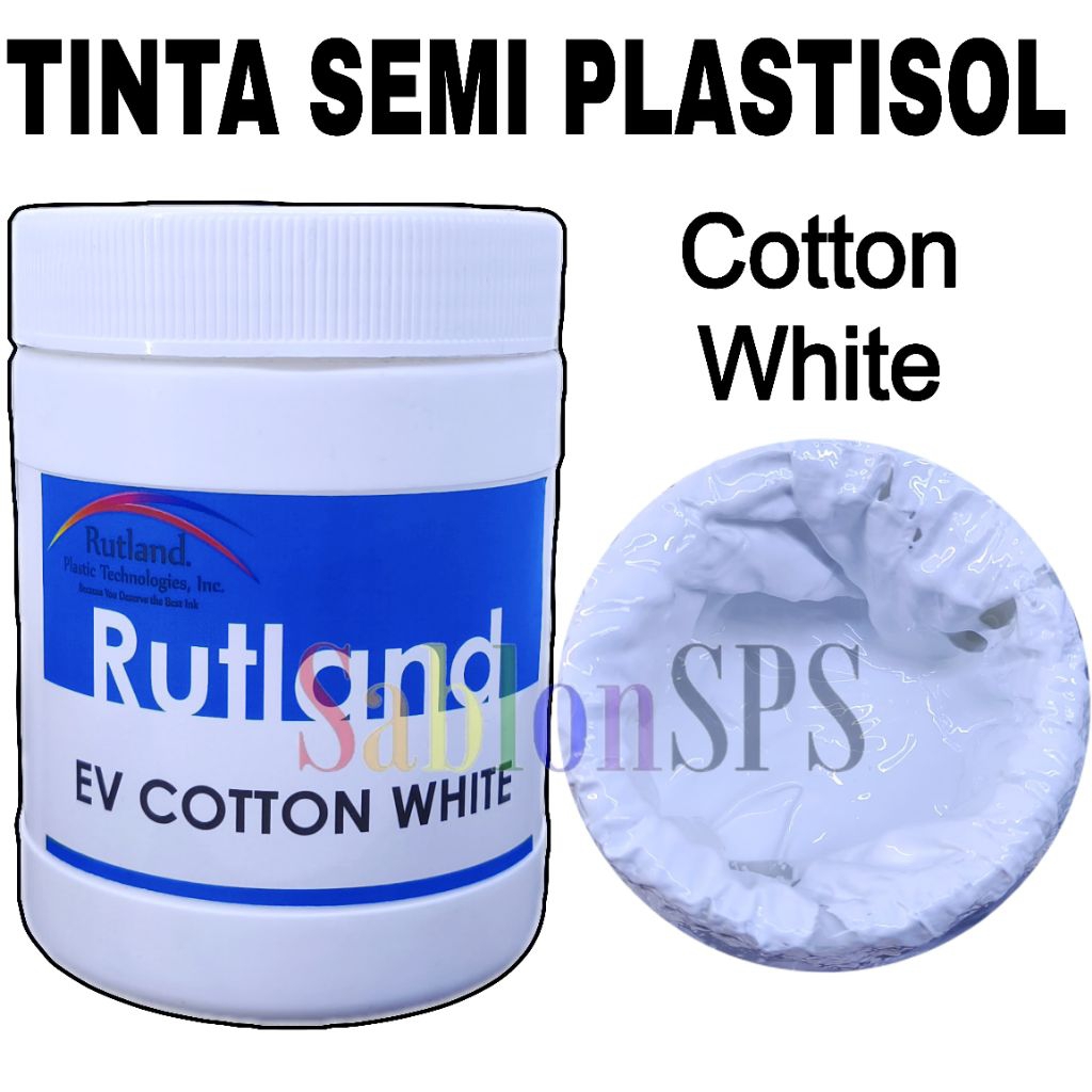 

TINTA SABLON RUTLAND SEMI PLASTISOL WATER BASED EV COTTON WHITE 500GR