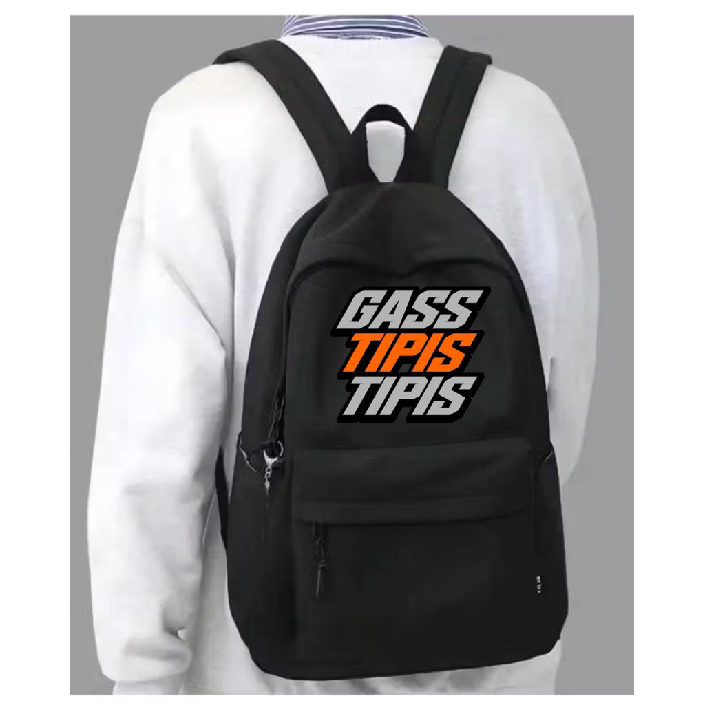 Tas Ransel Backpack Punggung Pria Wanita Sekolah Distro Gas Tipis Tipis Cs Murah Terbaru Cewek Cowok