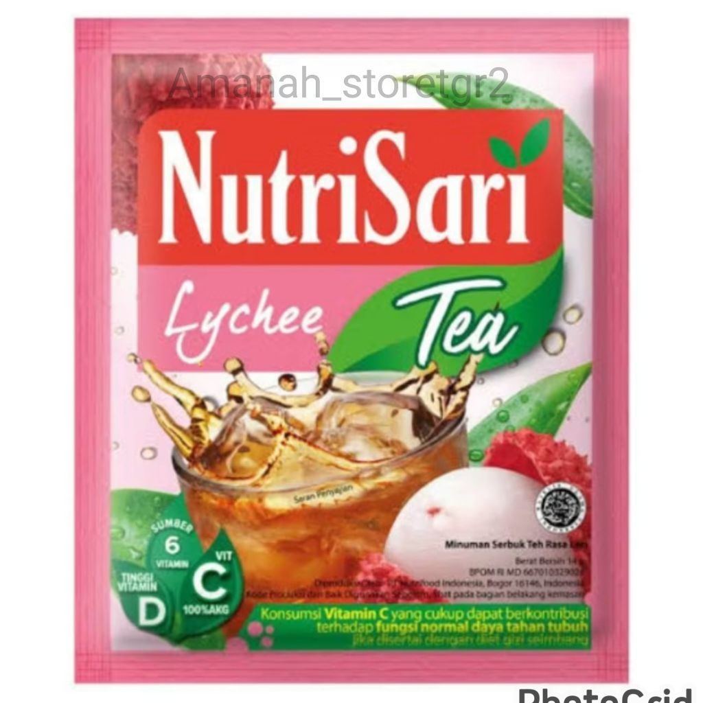 

Nutrisari lychee leci tea 1 renceng / 10 sachet murah