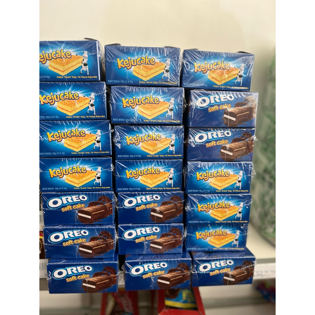 

Oreo Bolu Softcake dan Kejucake Bolu keju Box 12 x 16gram jadikan Cemilan Keluarga (instan / gosand )