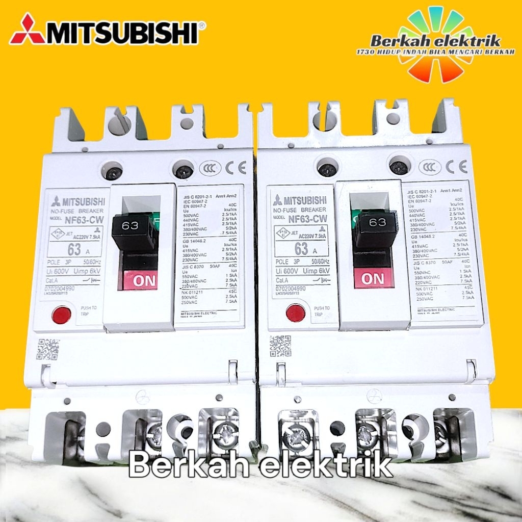 mccb mitsubishi tipe NF63-CW 63A