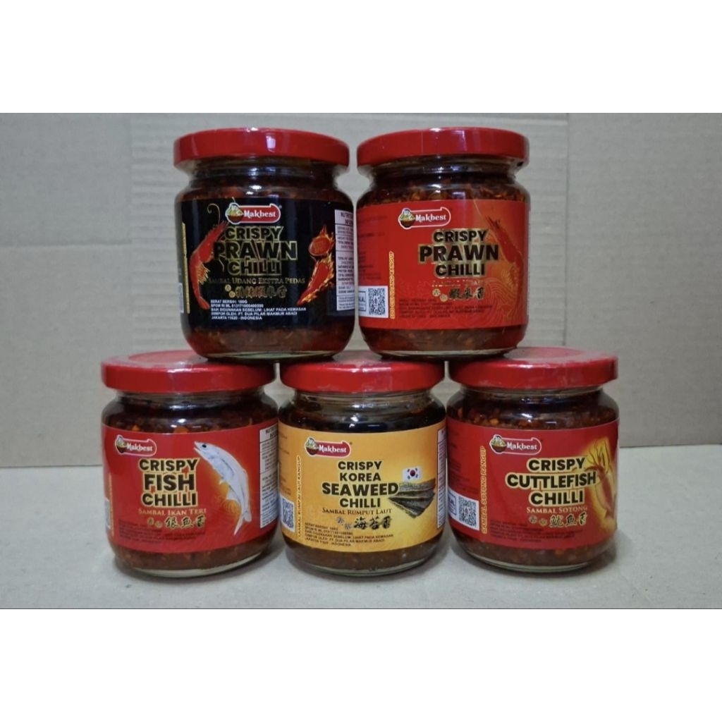 

Makbest Crispy Prawn Chili Sambal Udang Renyah Pedas Gurih Sambal Udang HALAL Sambal Udang tanpa pengawet Sambal Udang Crispy Premium MakBest Crispy Prawn Extra Chili – Sambal Udang Crispy Super Pedas Gurih Premium Sambal Udang Enak Sambal Udang Premium
