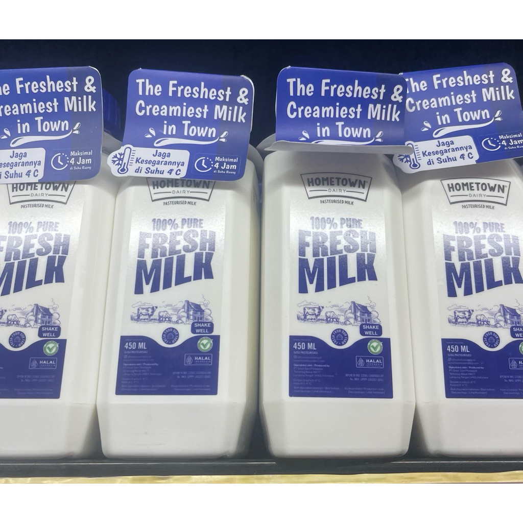 

Hometown 100% Pure Fresh Milk | Susu Pasteurisasi 450ml