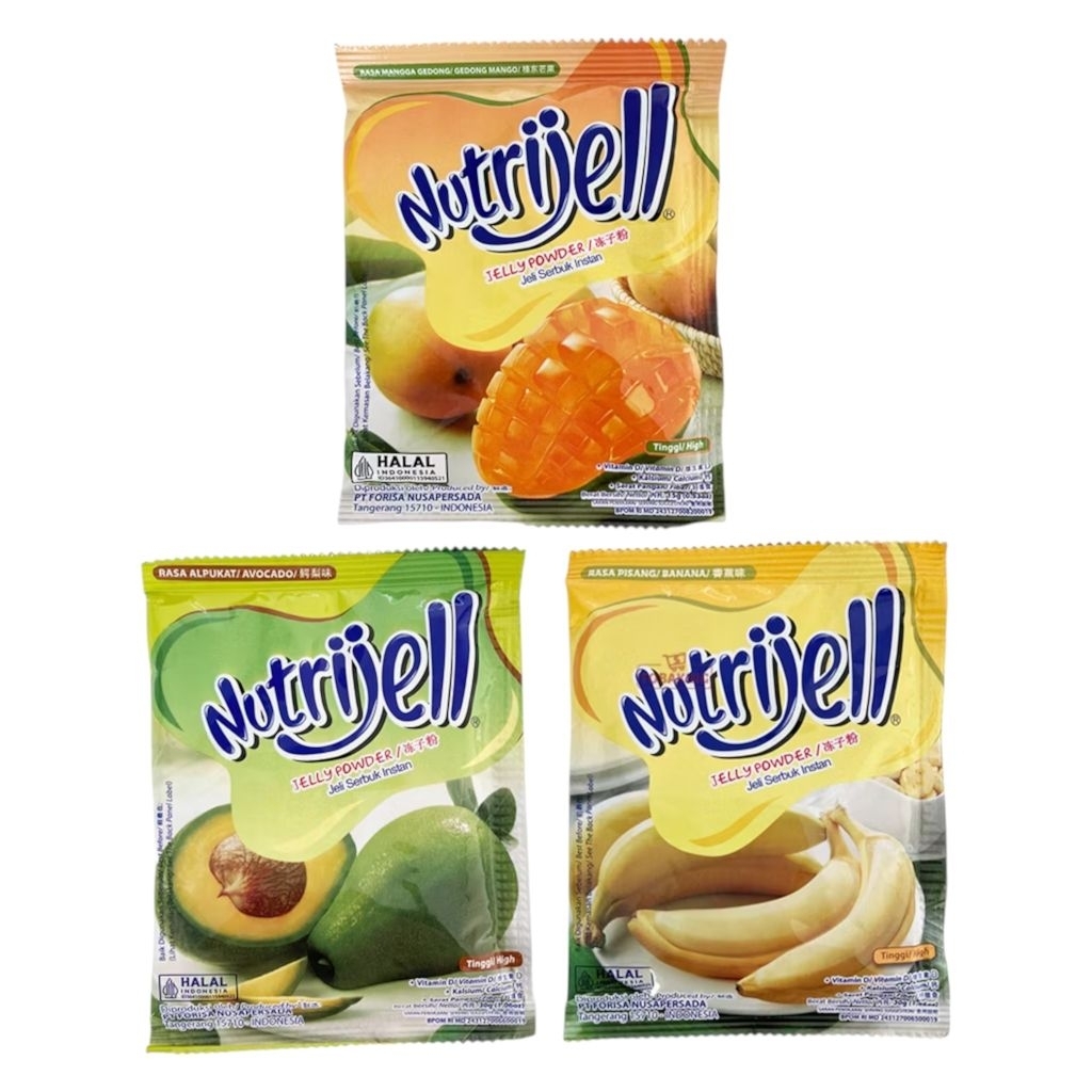 

TERMURAH!!! Nutrijell Jelly (Alpukat, Pisang, Mangga Gedong)
