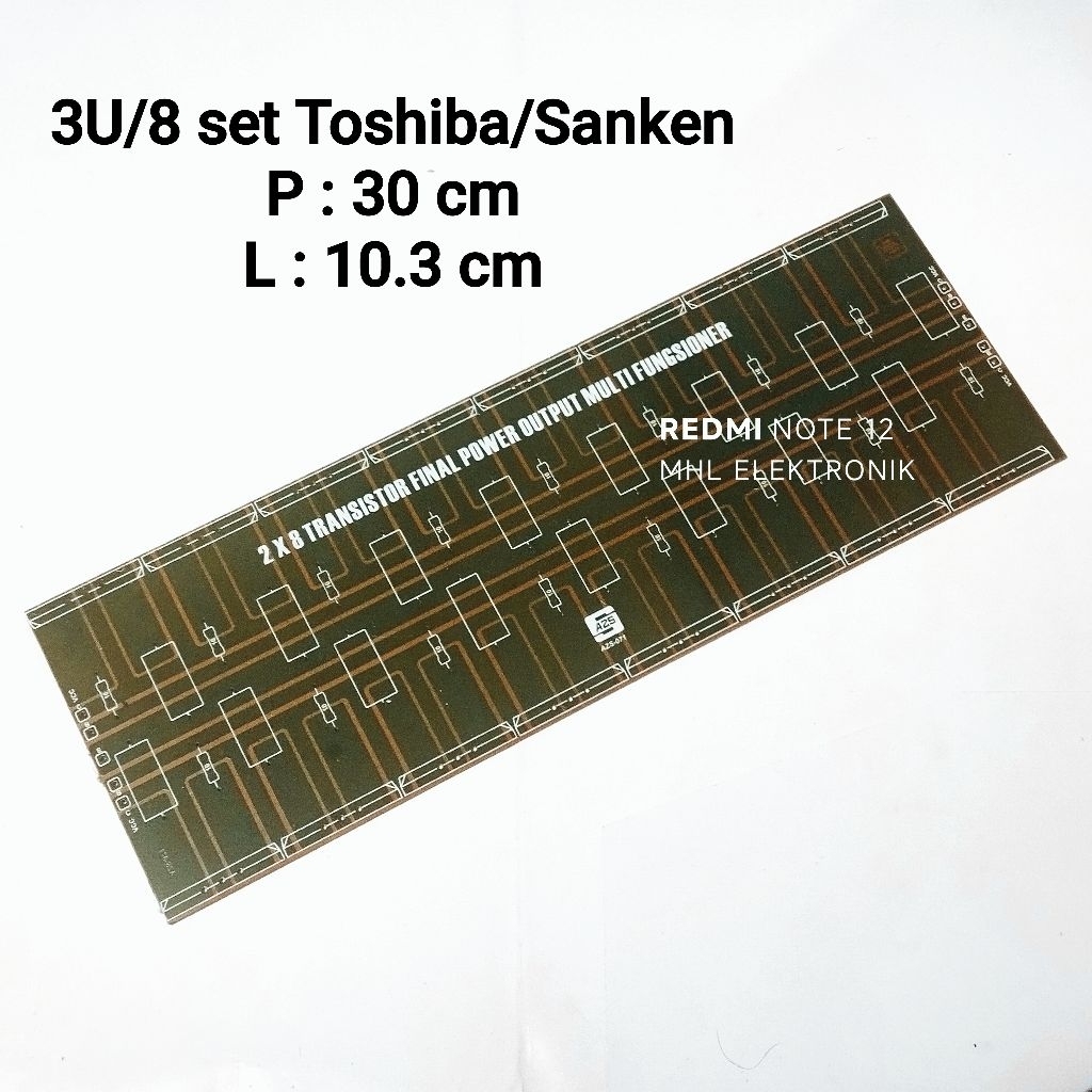 PCB Line Final 3U untuk 8 Set Transistor Sanken/Toshiba Multifungsi PA-051