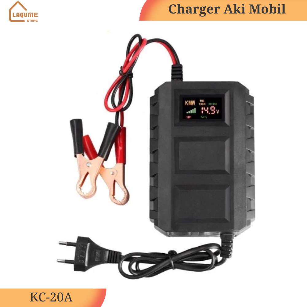 Smart Charger Aki 20A 12V Cas Aki Motor & Mobil 20 Ampere
