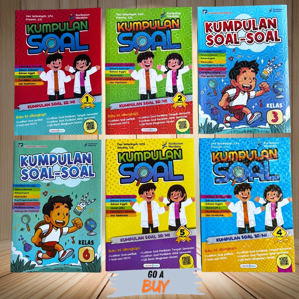 Buku KUMPULAN SOAL SOAL SD Kelas 1 sampai 6 - Original Berwarna - Lingkar Media