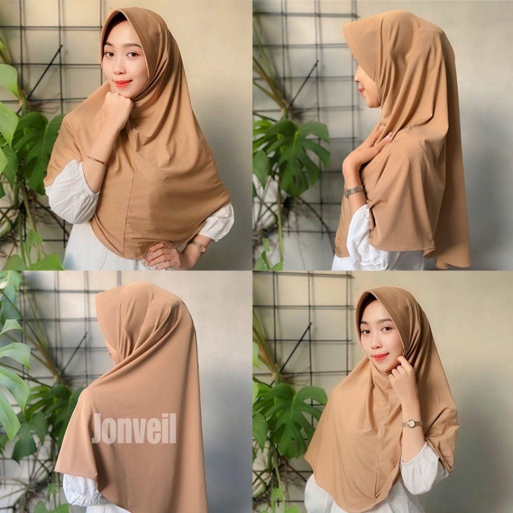 Hijab Bergo Pet Tebal/Bergo Jersey Pet Lebar Ukuran XL/Hijab Bergo Menutup Dada/Bergo Pet Besar