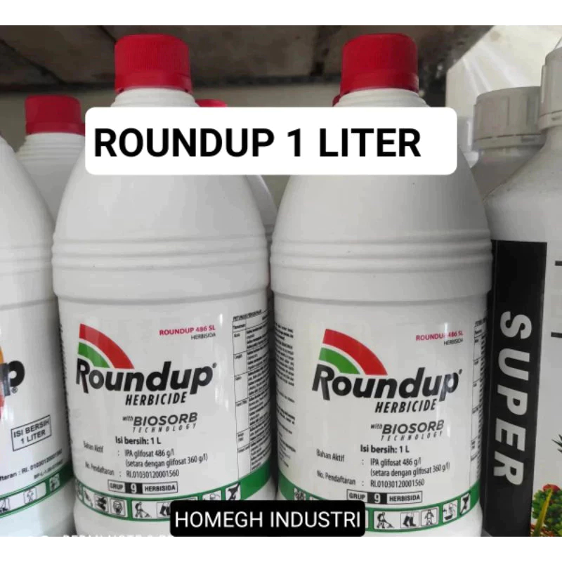 ROUNDUP 486 SL 1 LITER Pembasmi Rumput Ampuh Pembasmi Rumput Liar Gulma Instan