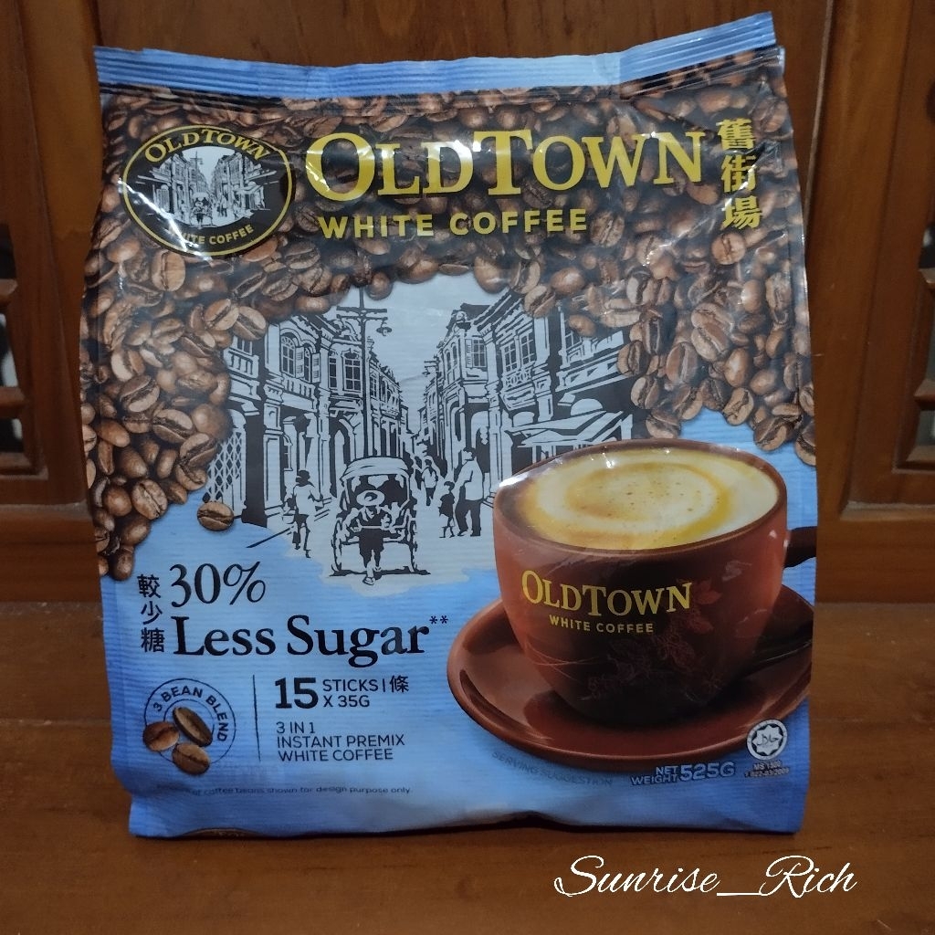 

OLD TOWN White Coffee Less Sugar 3in1 Instant Premix Malaysia (15 Sachets x 35g)