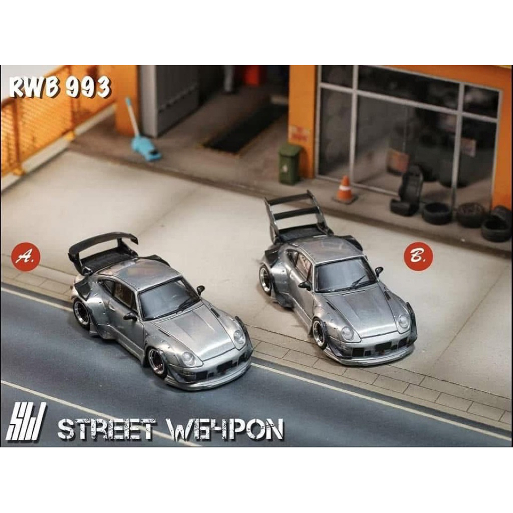 Street Weapon 1:64 RWB 993 Raw Zamac