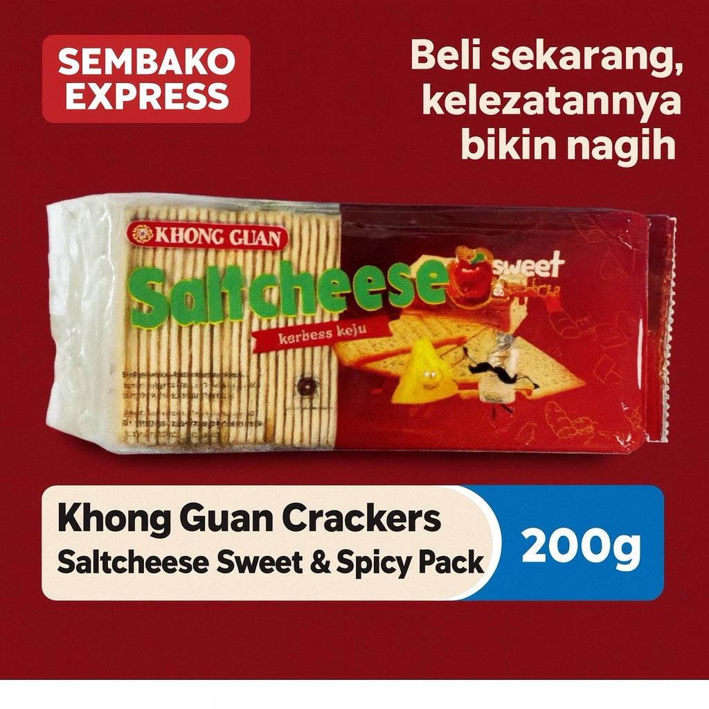 

Khong Guan Saltcheese Sweet & Spicy Crackers 200g