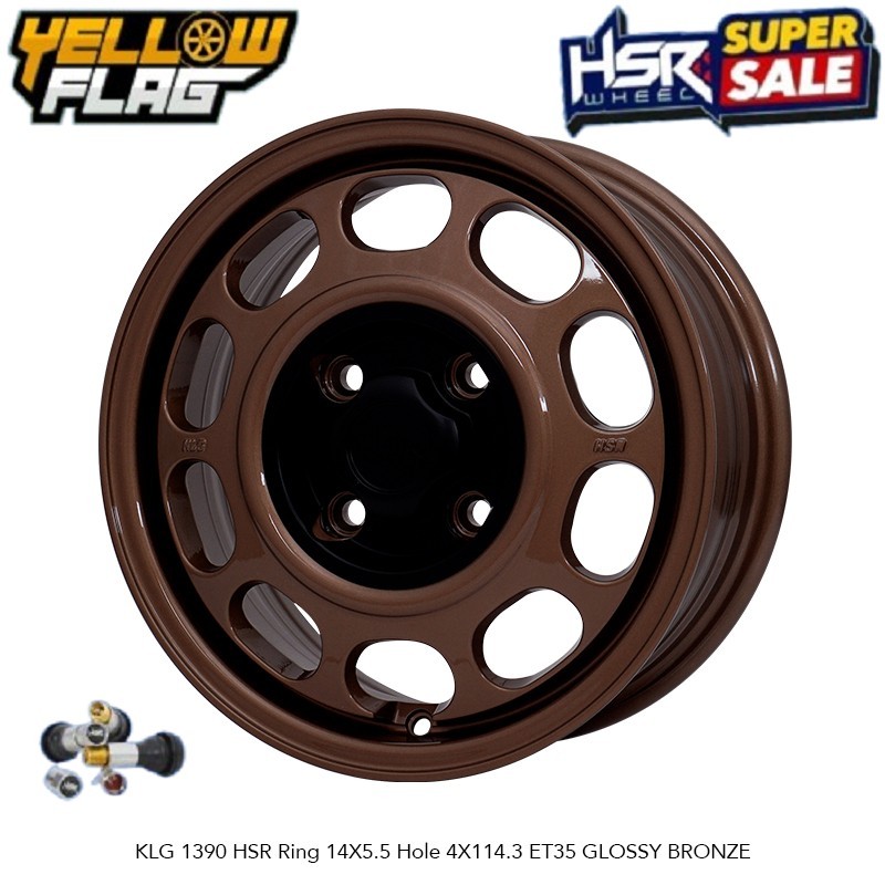 VELG MOBIL RING 14 KIJANG LGX MAESTRO CONFERO EVALIA LIVINA AVANZA HSR KLG R14 PCD 4X114,3 BRONZE