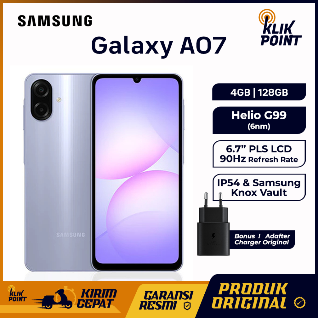 Samsung Galaxy A07 4/128 Handphone Android HP Samsung Terbaru 2025 Murah Original 100% Garansi Resmi
