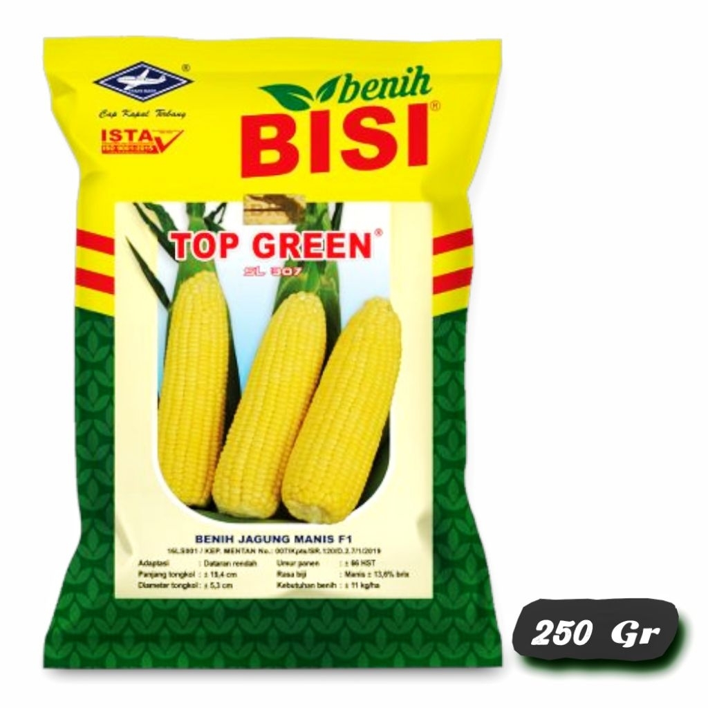 TOP GREEN F1 250 gram Benih Jagung Manis Hibrida - Bibit Jagung Manis Benih Bisi