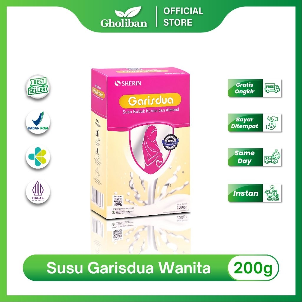 

Sherin Susu GARISDUA Wanita 200g Nutrisi Lengkap Untuk Promil