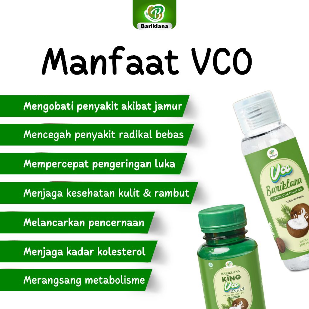 

(VCO) Virgin Coconut Oil Minyak Kelapa 100% Organik Murni