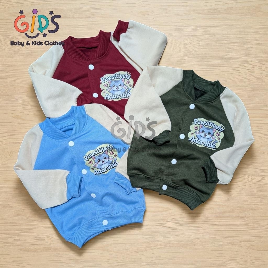 GiNestry Jaket Bayi Laki laki 0 6 Bulan Sweater Crewneck Fleece Kancing