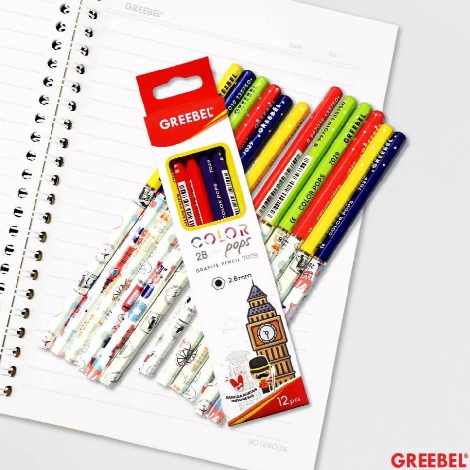 

GREEBEL PENSIL 2B MOTIF / PENSIL UJIAN SEKOLAH / PENSIL TULIS / PENSIL KAYU GRAPHITE 2B