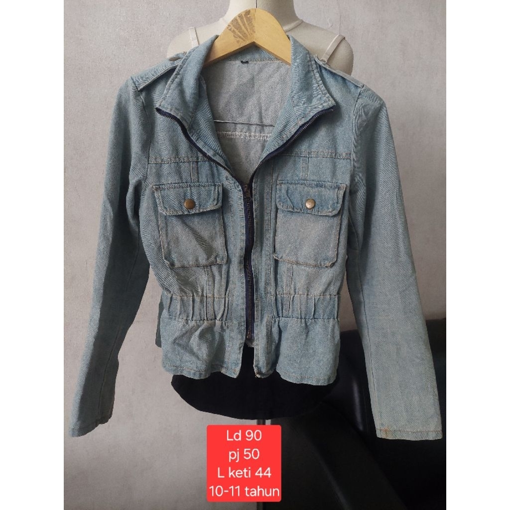 Jaket jeans anak perempuan jaket denim anak