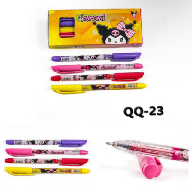 

Pulpen Pena Pen Ballpoint Hitam Karakter Kuromi 12 pcs