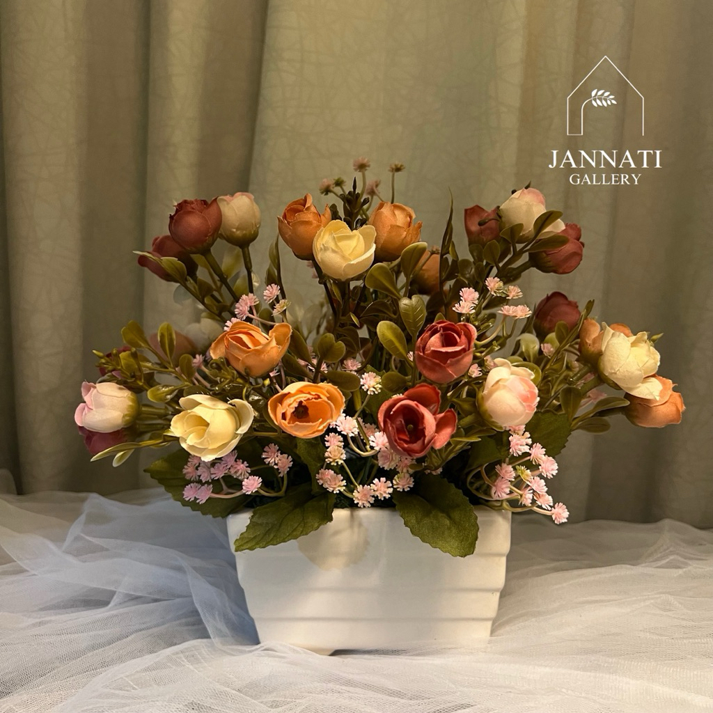 Bunga hiasan ruang tamu, hiasan rumah aesthetic, hiasan rumah bunga