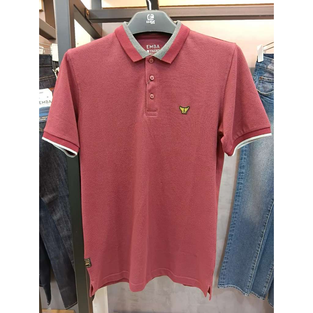 kaos polo dewasa original merk emba classic
