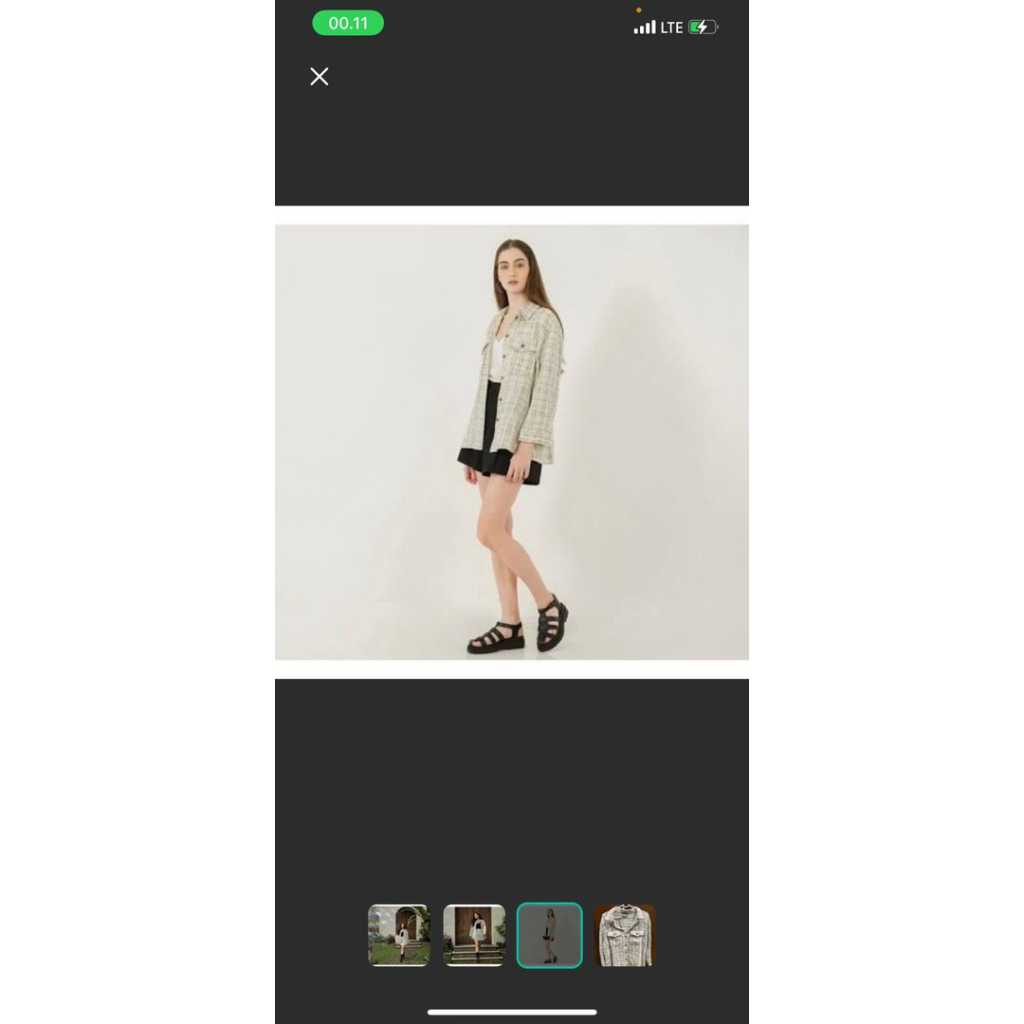 this is april x jessica mila tweed top