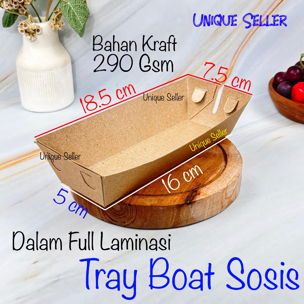 

Dus Tray Corndog Sosis 18.5x7.5x4 KRAFT Laminasi / Dus Tray Hotdog Corn Dog / Dus Tray Sosis Bakar Jagung Kraft Laminasi Coklat / Tray Boat Sosis Corndog Jagung / Boat Tray Sosis Corndog Jagung / Tray Boat Sosis Snack