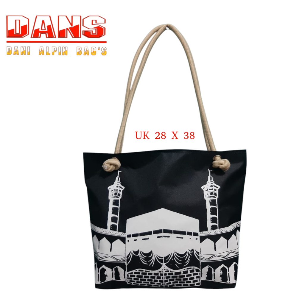 Tas Tottebag Wanita Motip Kabah.Tottebag Oleh oleh haji dan umroh.Tottebag Kekinian tas  serut  umro