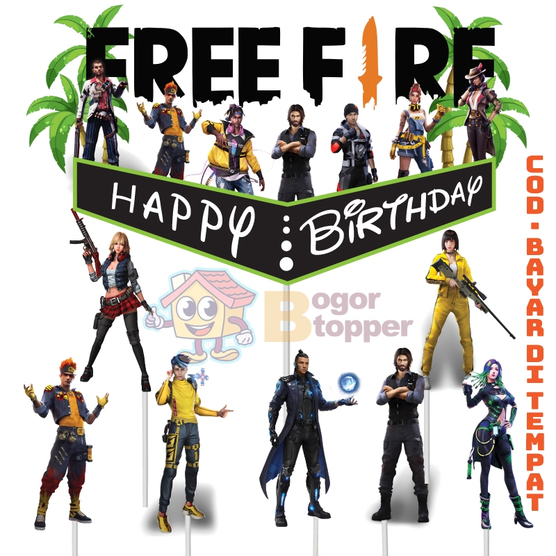 

Free Fire Topper Karakter Kue Ulang Tahun - Hiasan Karakter Kue Ulang Tahun Happy Birthday Barakallah Fii Umrik