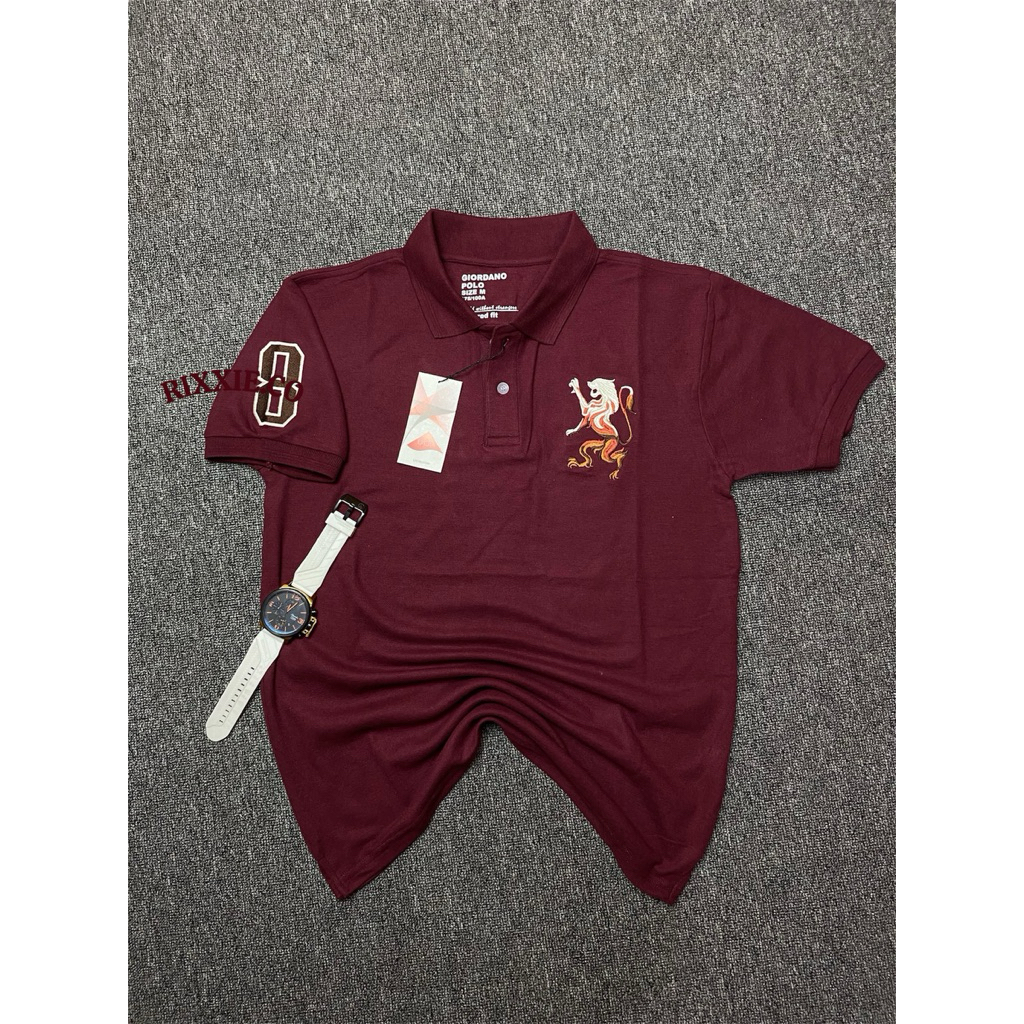 POLO SHIRT GIORDANO BORDIR 3D LION PREMIUM | KAOS POLO GIORDANO PRIA