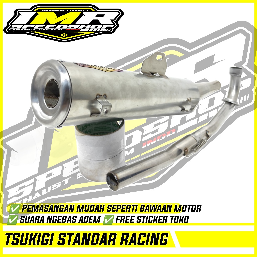 KNALPOT STANDAR RACING TSUKIGI JUPITER Z Z1 MX 135 VEGA R ZR CRYPTON ASTREA SUPRA 125 REVO BLADE 110