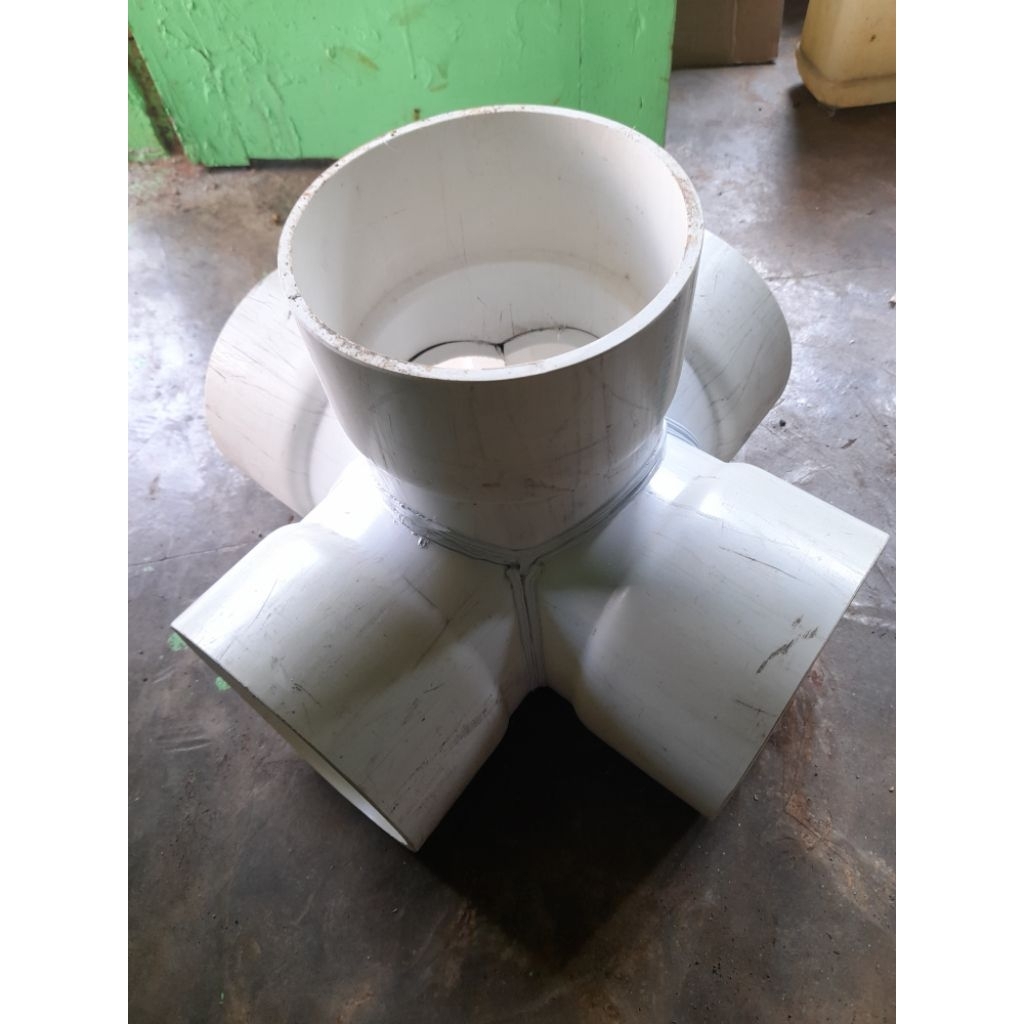 tee 5 way 8 inchi fitting pvc 5 cabang 8 in sambungan pipa
