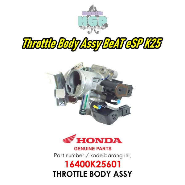 Throttle Body Assy Beat Fi 2015-2016 Stater Halus Original AHM - 16400K25601