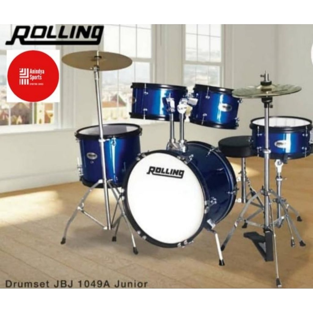 DRUM SET ROLLING JUNIOR JBJ 1049A / DRUM SET JUNIOR / DRUM SET KECIL / DRUM SET ROLLING ORIGINAL