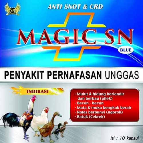 Magic SN Blue - Obat Ayam Pilek Ngorok Penyakit Pernafasan