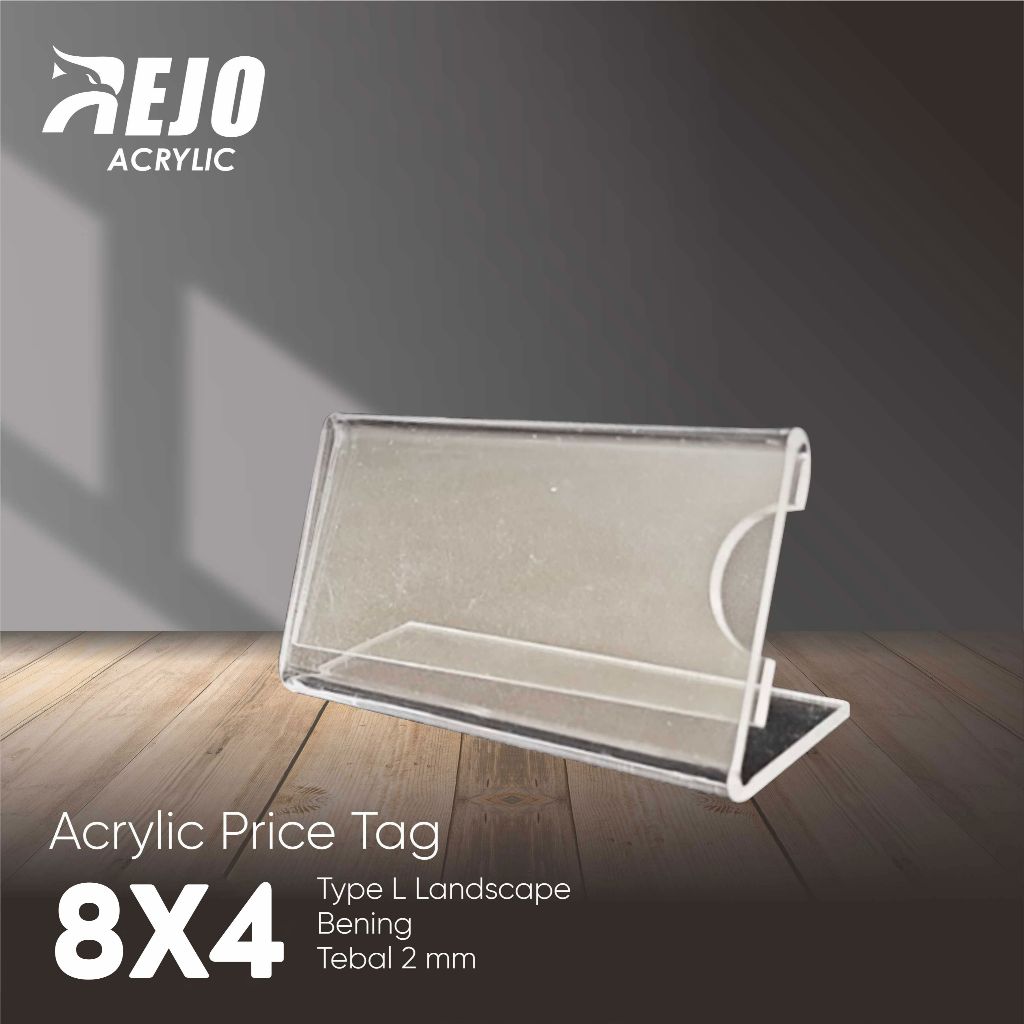 

Acrylic Display Name Tag Tent Card akrilik meja ukuran 8x4 cm landscape Tent Holder Price Tag tempat brosur Tempat Nama Kue Tempat Harga