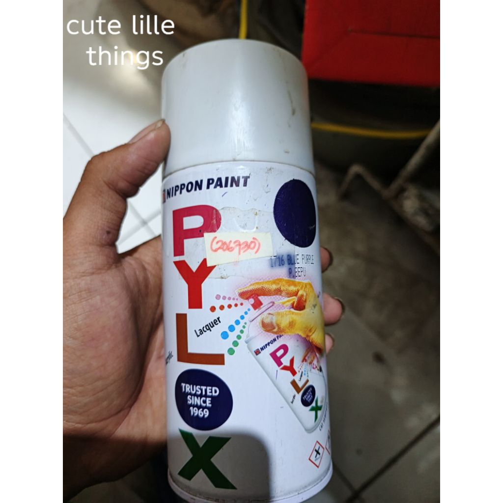 pylox pilox METALLIC COLOURS METALIC COLOURS cat semprot nippon paint type blue purple biru keunguan