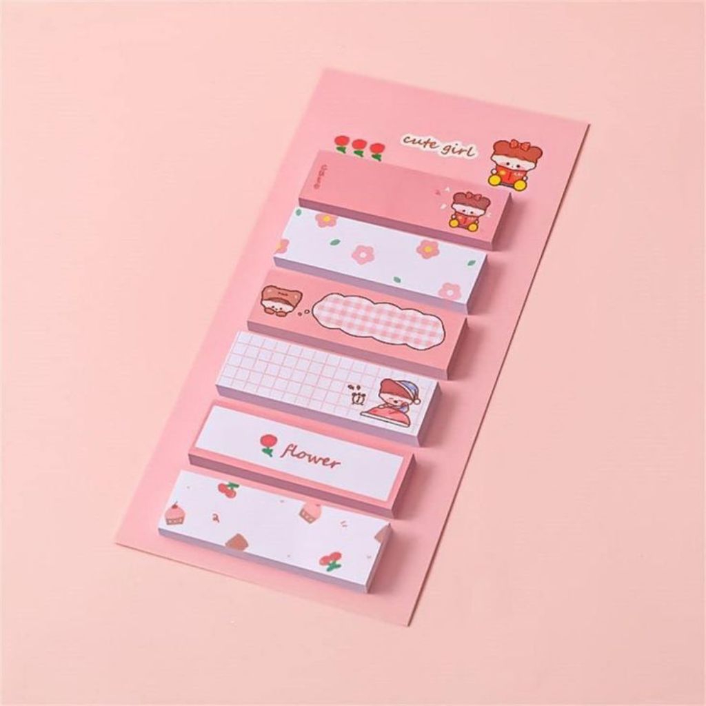 

sticky notes motif lucu pembatas buku kekinian