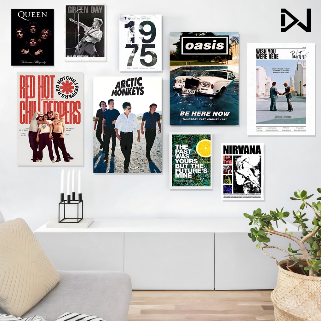 POSTER DINDING MDF BAND | DEKORASI DINDING BAND MINIMALIST | DELUSIONWALL | POSTER MDF | HIASAN DIND