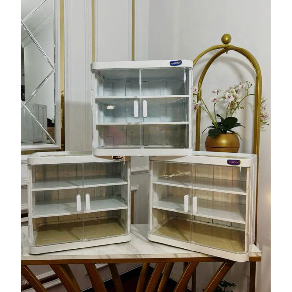 Food Cabinet NANDOS 3 Susun - Rak Plastik Serbaguna - Tempat Penyimpanan Makanan & Kosmetik Tempat O