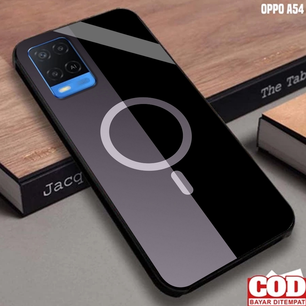 Softcase Glass Oppo A54  - Softcase Motif MAGSAFE - Softcase Glossy - Softcase Glass - Softcase A54