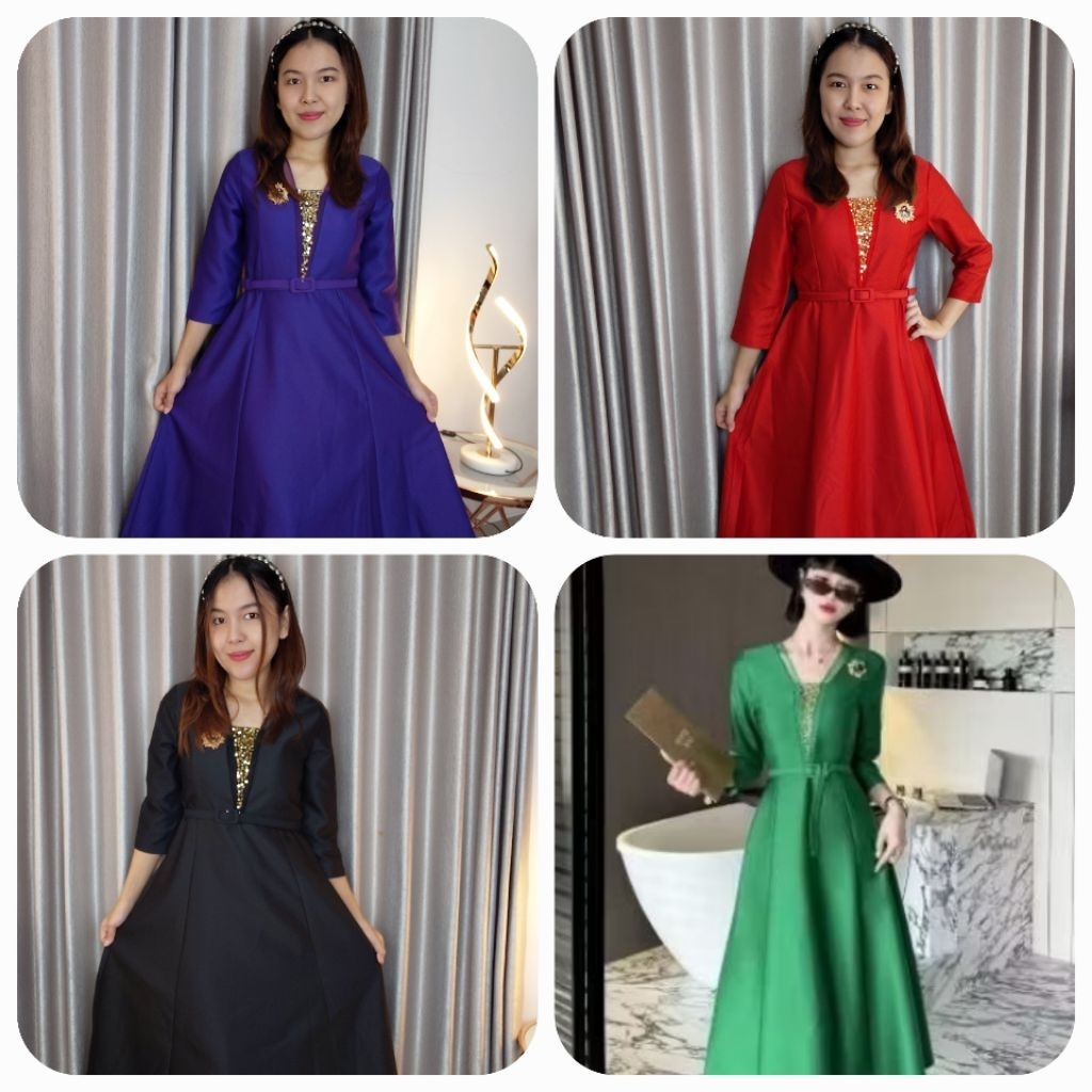 Dress Pesta Luxury 7820/Dress Wanita Premium
