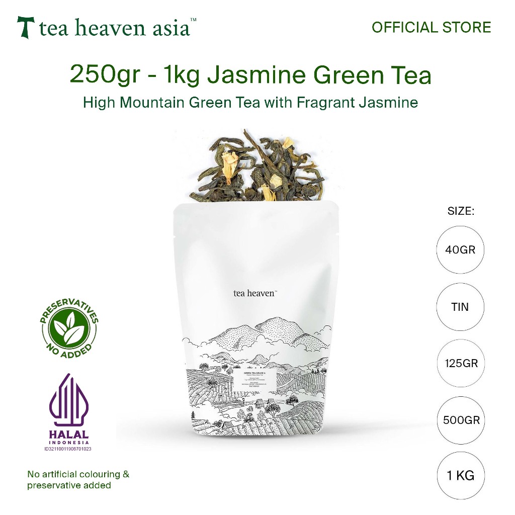 

Tea Heaven Jasmine Green Tea Premium Organic