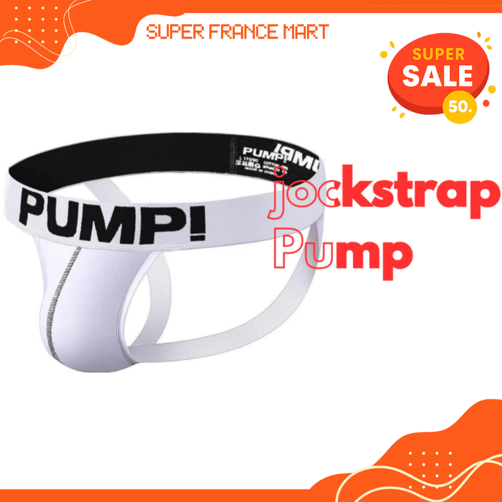 CELANA DALAM PUMP JOCKSTRAP PRIA PUTIH COTTON – UNDERWEAR SPORTY & NYAMAN
