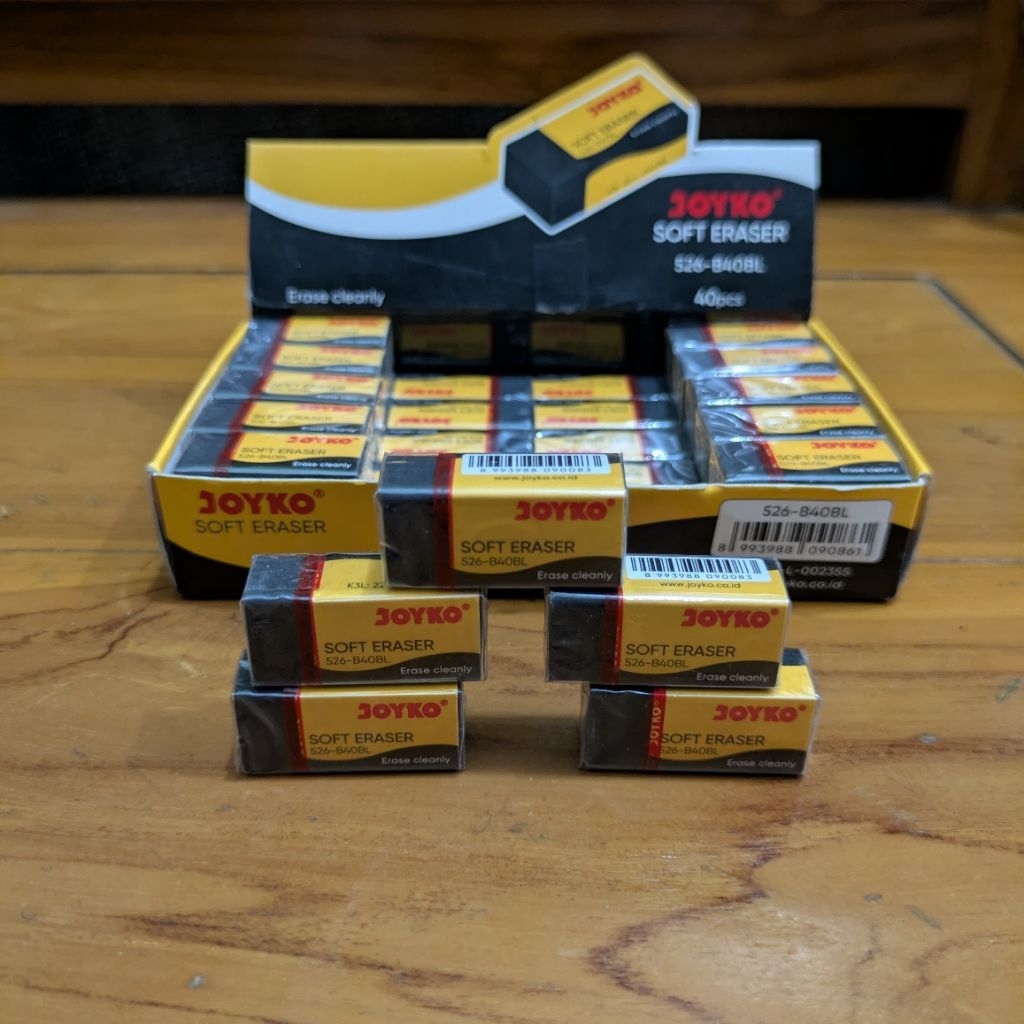 

ORIGINAL JOYKO PENGHAPUS Joyko 526-B40BL /Pcs SOFT ERASER Black Paling Murah