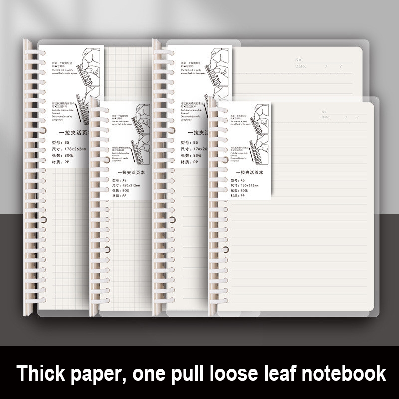 

Notebook Buku Binder A5 & B5 Note Spiral Ring Model ( Garis, Polos, Dotted , & Grid ) - 80 lembar